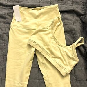 *SET* SASKI “S” yellow sports bra and leggings